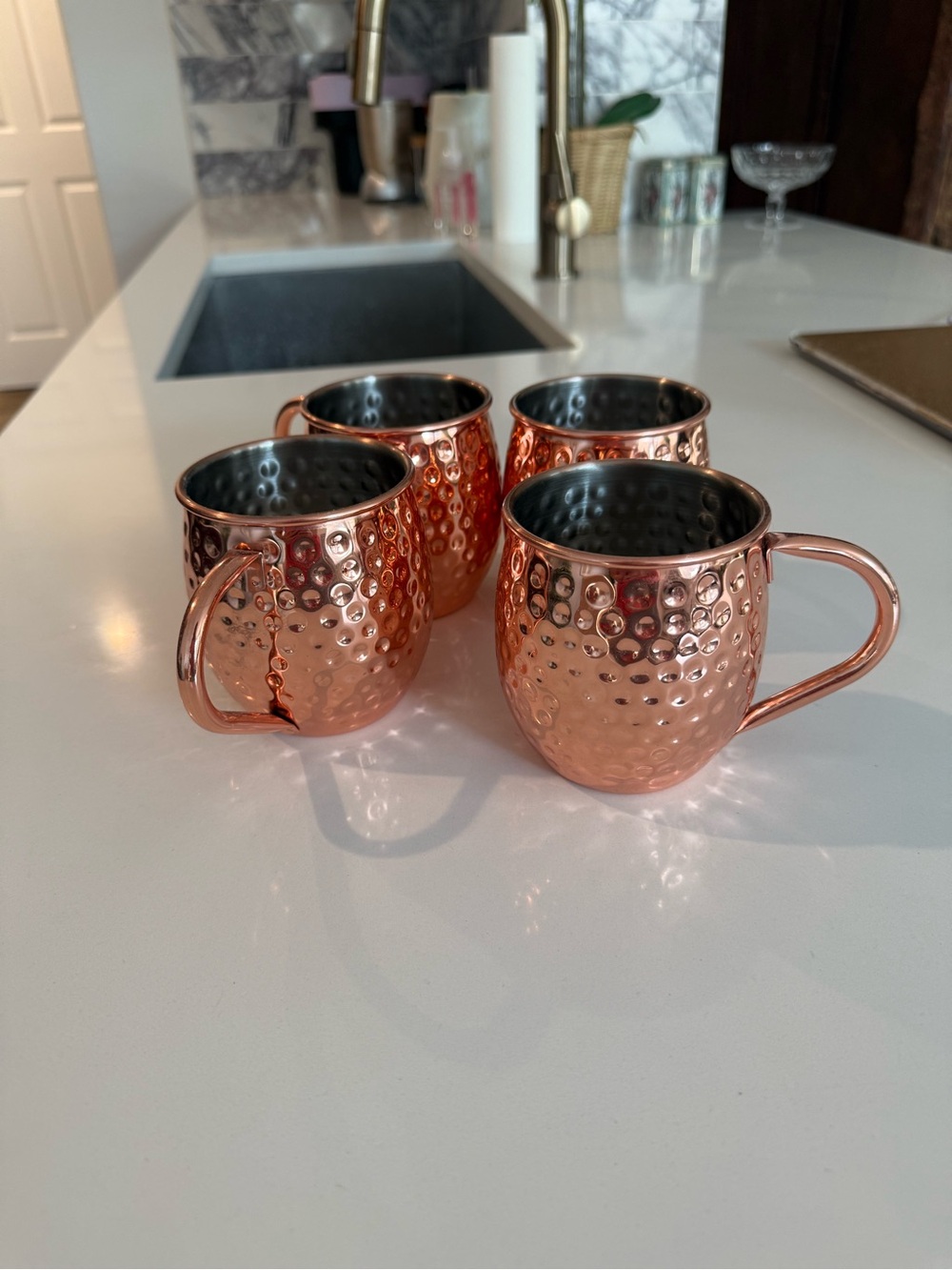 Target Copper-Tone Hammered Moscow Mule Mugs - Set of 4